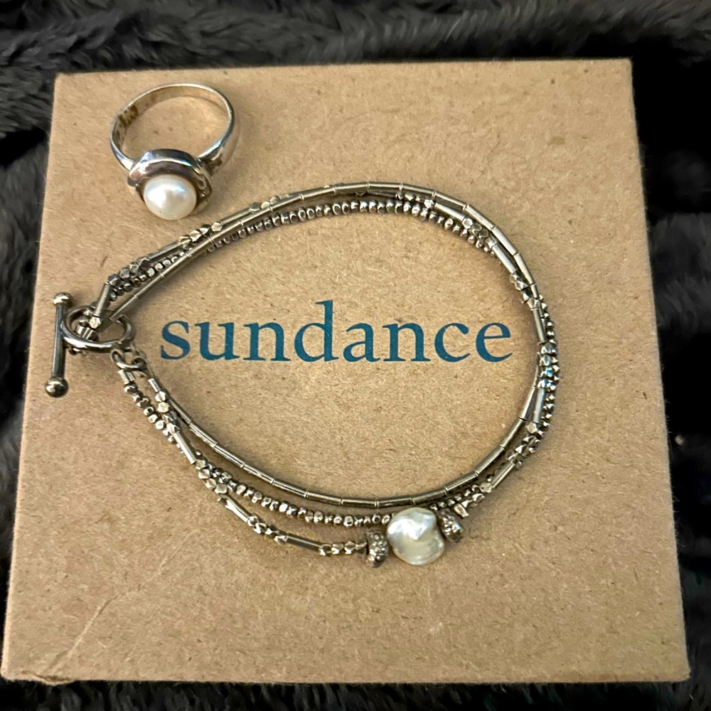 Sundance Catalogue Bracelet + Inspiranza Pearl bracelet + Sterling Pearl ring